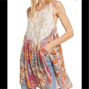 Free People Multicolor Lace Tunic